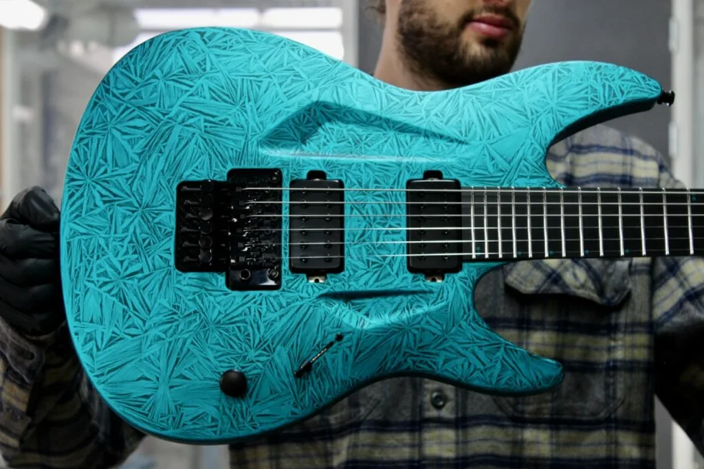 060 Dark Teal Crystalized Satin | Aristides Guitars