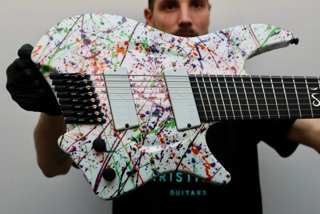 H/08 White with Multicolor Splatter Arctic Sunset Sparkle