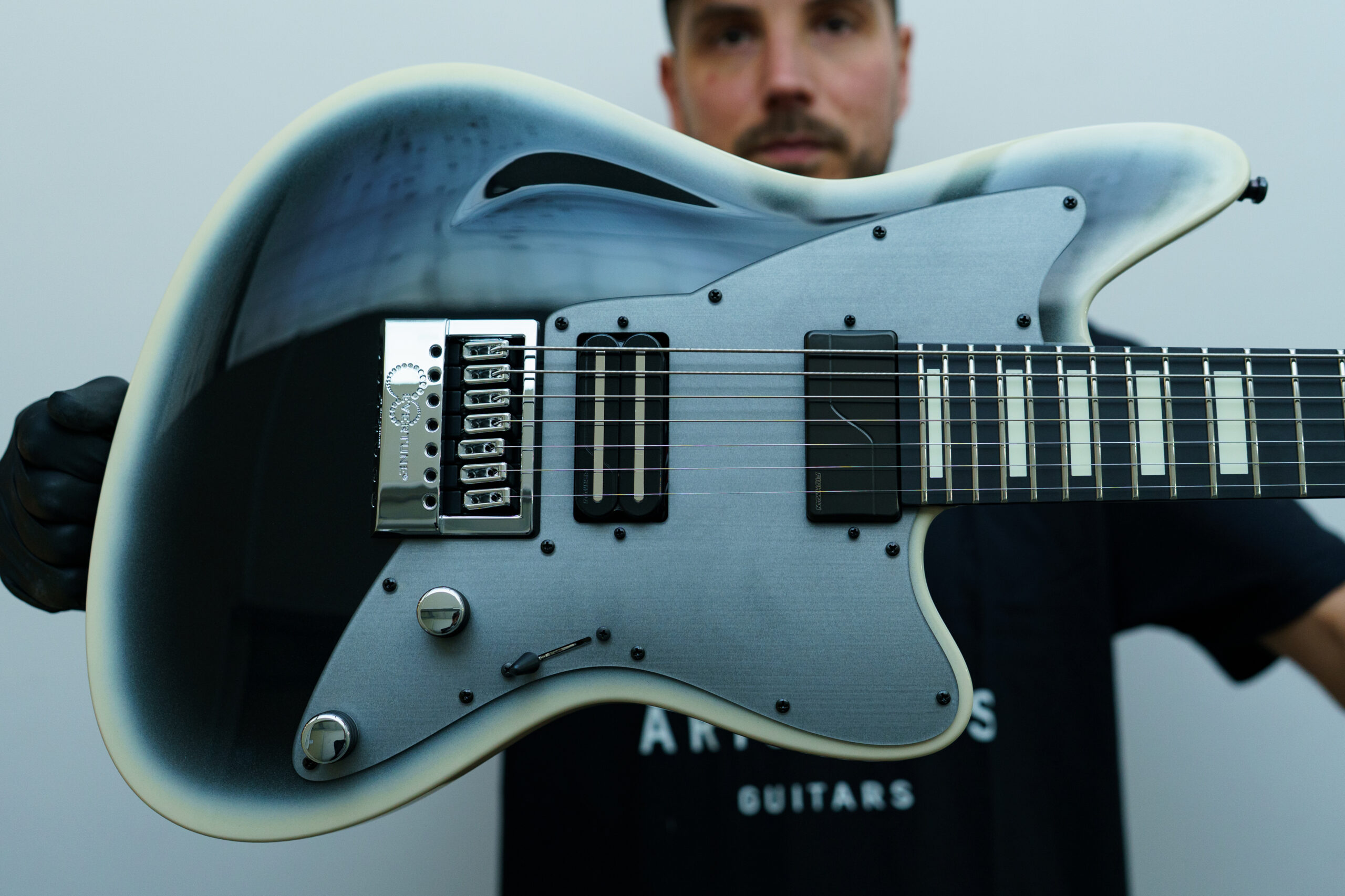 STX7 Black w/ Desert Tan Burst Gloss Custom | Aristides Guitars