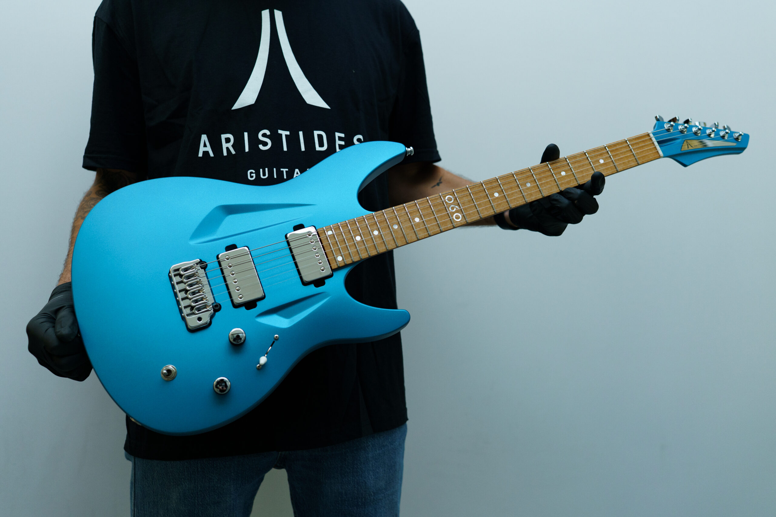 060 Deep Sky Blue Satin | Aristides Guitars