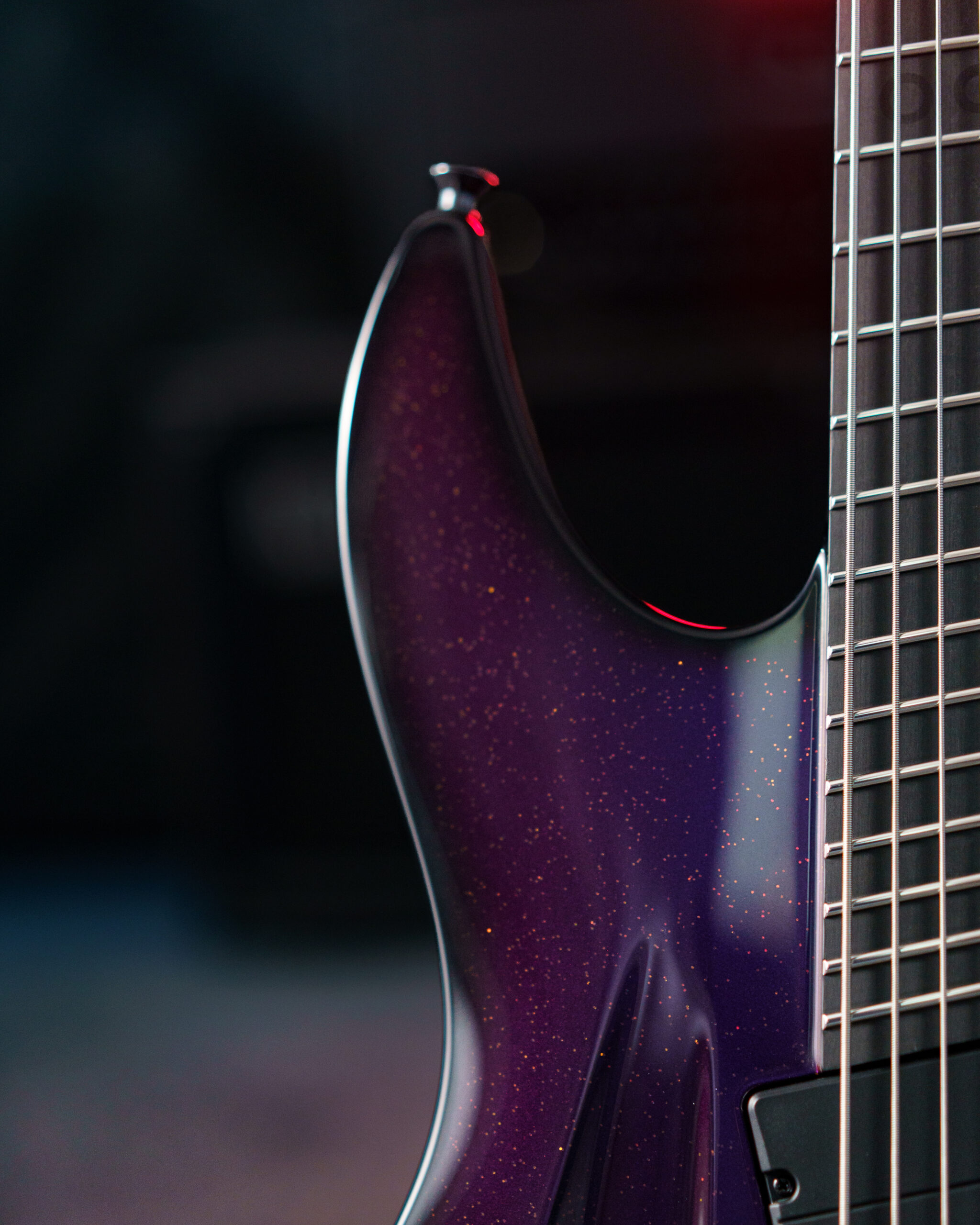 080S Purple/Red Chameleon w/ Galactic Sparkles Custom | Aristides Guitars