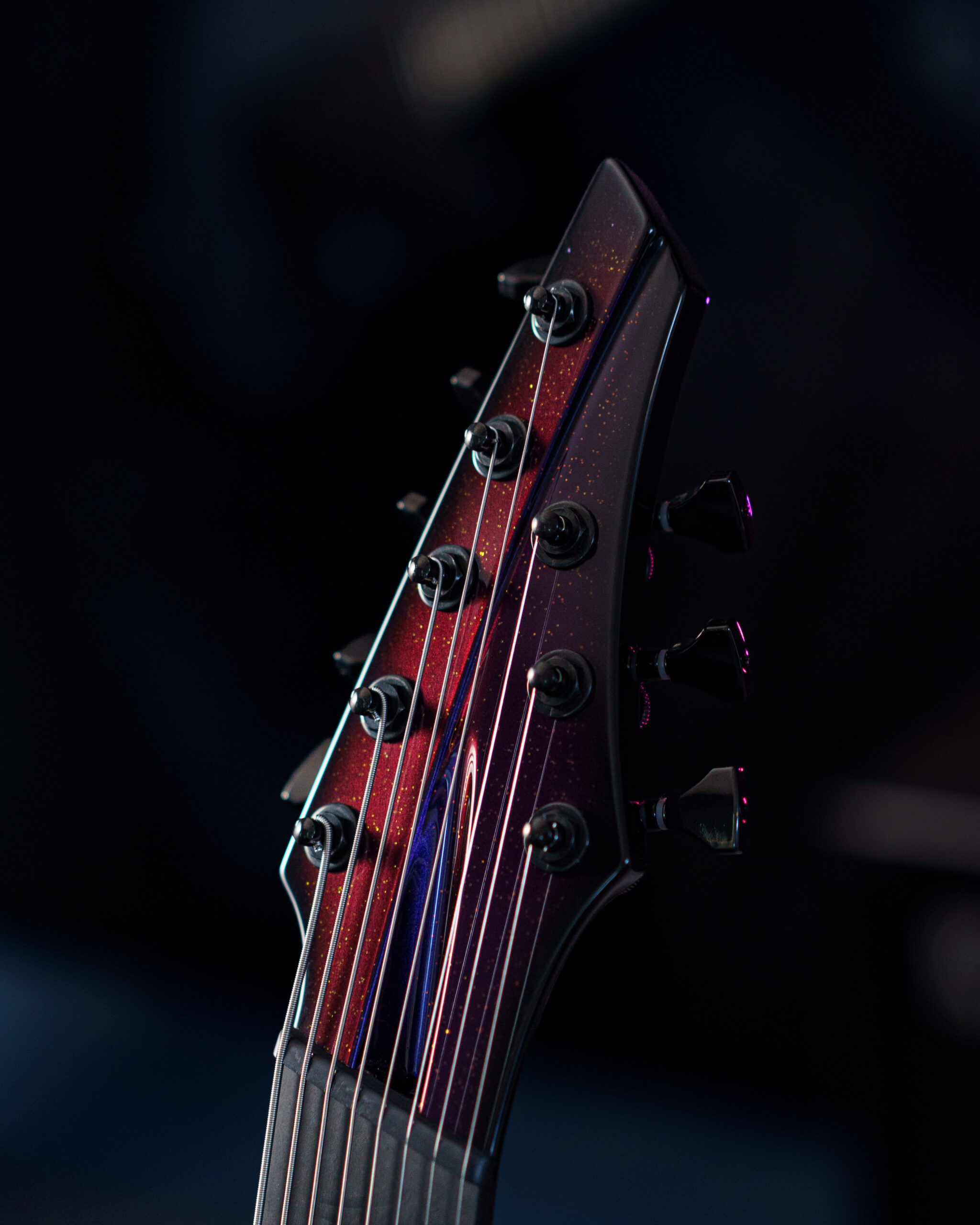 080S Purple/Red Chameleon w/ Galactic Sparkles Custom | Aristides Guitars