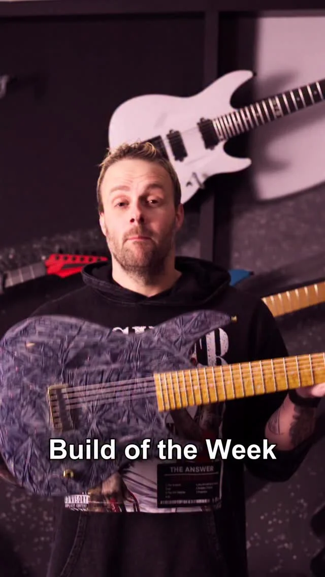 Build of the Week Aristides 070 Crystallized Arctic Sunset Sparkle Custom Nylon string guitar! This one has Graphtech Ghost Saddles installed and is an absolute beast!