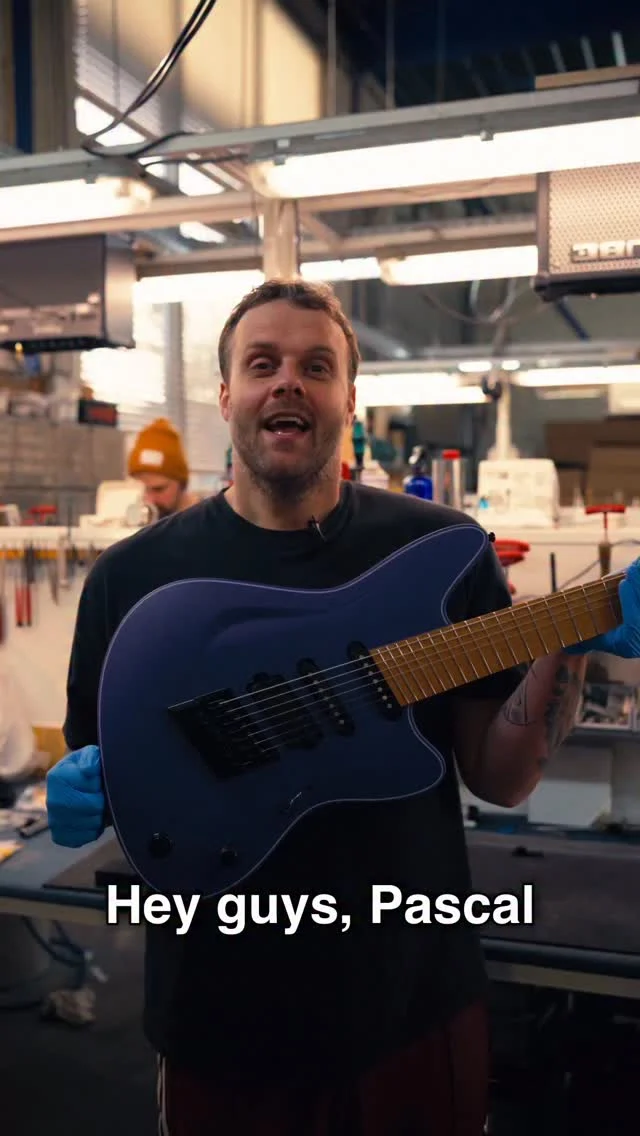 Build of the Week Aristides STX7SR Purple featuring @bareknucklepickupsofficial a multiscale @evertune and an arcade button killswitch!