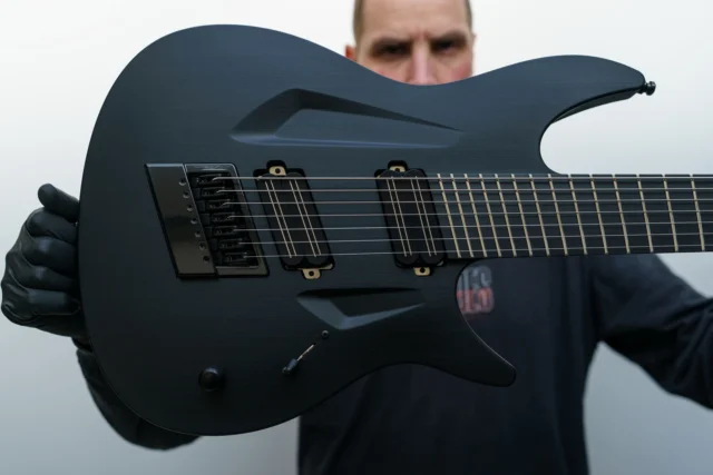 Aristides 070SR Black loaded with @bareknucklepickupsofficial Halcyons and a multiscale @evertune !