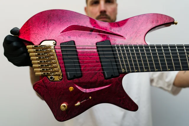 Aristides H/08 Purple/Red Chameleon Marble Gloss loaded with a killswitch and the @fishmanmusic Tosins!