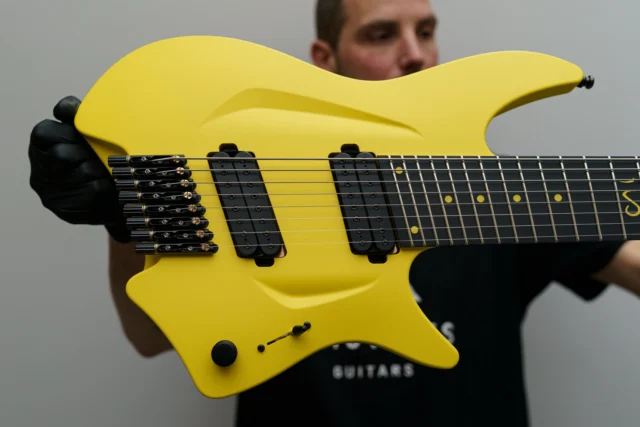 Aristides H/08R Yellow featuring @lundgrenguitarpickups M series pickups!