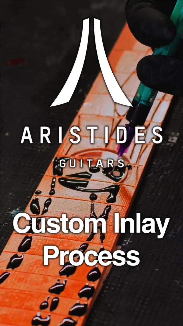Check out our man Floris work on this fantastic custom inlay!Music by Aristides Artist @mark.s.guitar / @inflexion.music