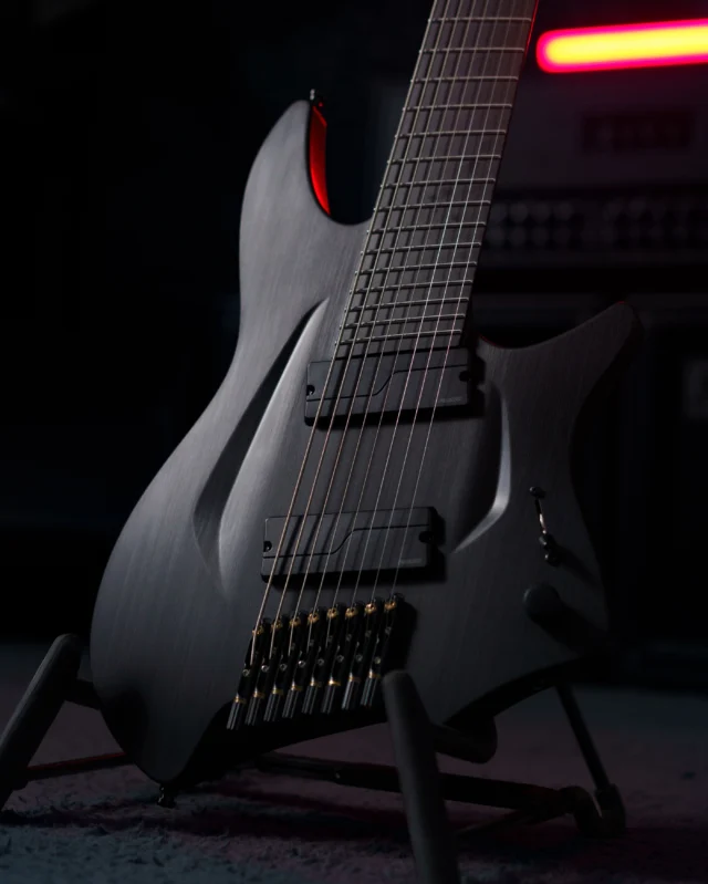 Aristides H/08R Black all stealthed out with @fishmanmusic Moderns!