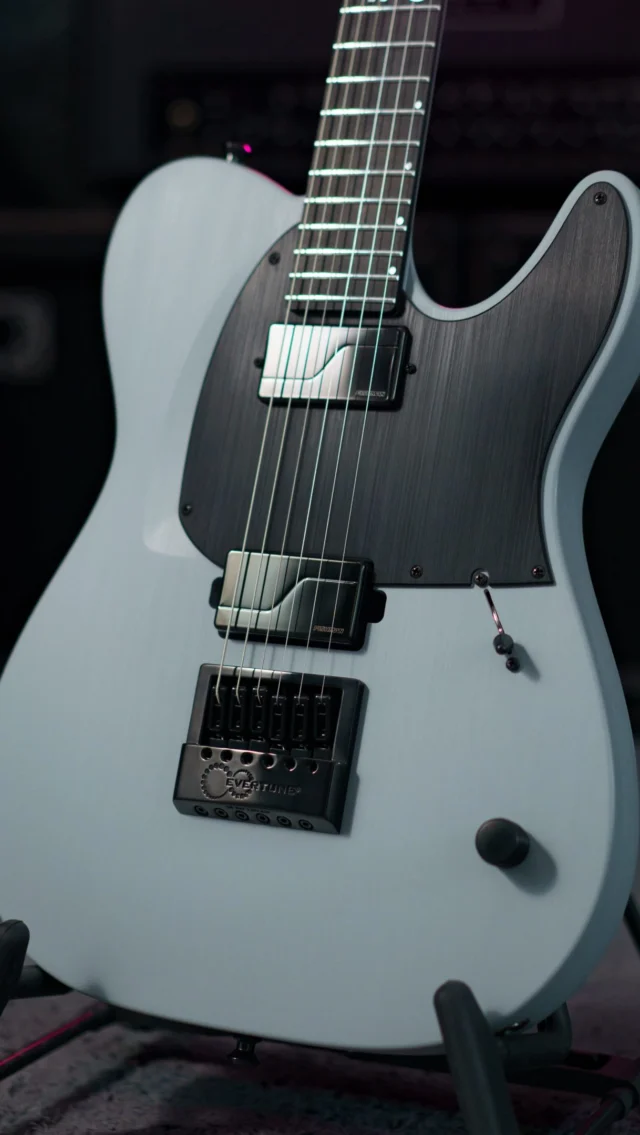 We have this brand new and gorgeous T/0R Lambo Grey up on our websites in-stock section!Features a black raw pickguard, Fishman Moderns, an EverTune bridge, and a USB charging port installed in the see through backplate for the battery pack!