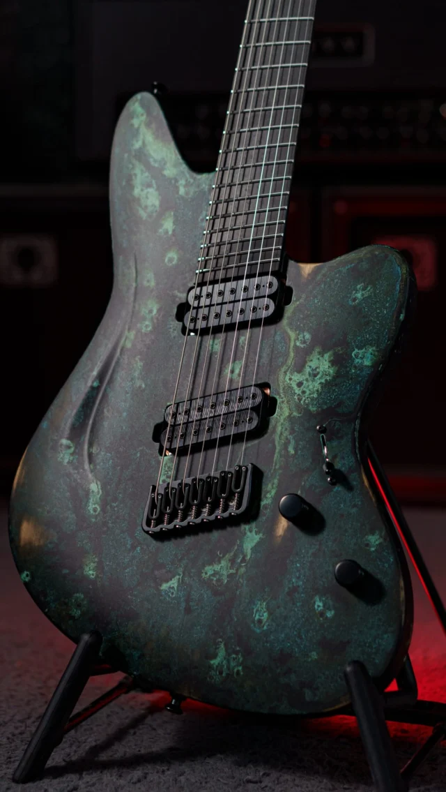 Build of the Week STX7S Bronze Oxidized equipped with @lundgrenguitarpickups M7 humbuckers!! Check out the incredible details!
