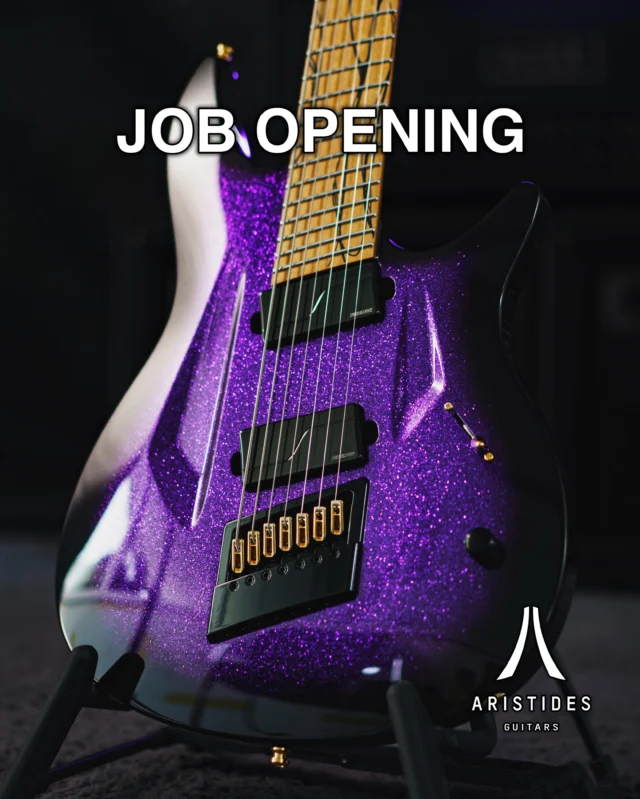 JOB OPENING AT ARISTIDES!!!

At Aristides Guitars, located in Haarlem, The Netherlands we’re looking for a precise, hard working colleague to join our our production staff on a full time basis.

Activities:
Our production process consists out of various components (working with composites, sanding/lacquering, CNC milling and assembly/electronics activities) depending on your skillset and experience you can be working in one or multiple of these departments.
 
Your profile:
- You have experience with skilled manual labour.
- You’re precise and always try to execute a task in the best way possible
- You’re disciplined and enjoy operating within a team
- You’re constantly looking to challenge and improve yourself
- Preferably you’re located in the Amsterdam/Haarlem area.
- Please note that we don’t facilitate relocation, nor would we consider candidates that would need to relocate to fulfill the position.
 
Aristides consists out of a dedicated team of professionals, always trying to reach for the highest.
If you feel you could be a great addition to our team, please contact pascal@aristidesinstruments.com.